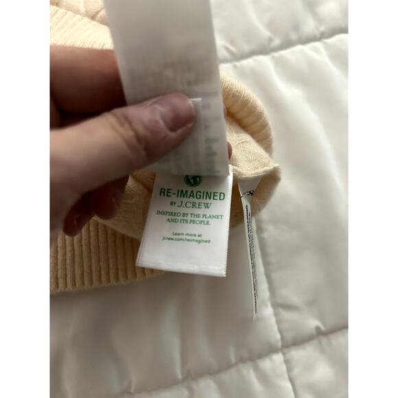 J-Crew Cashmere ButterCream cropped cable-knit sweater-vest Size XS/S - Picture 10 of 10